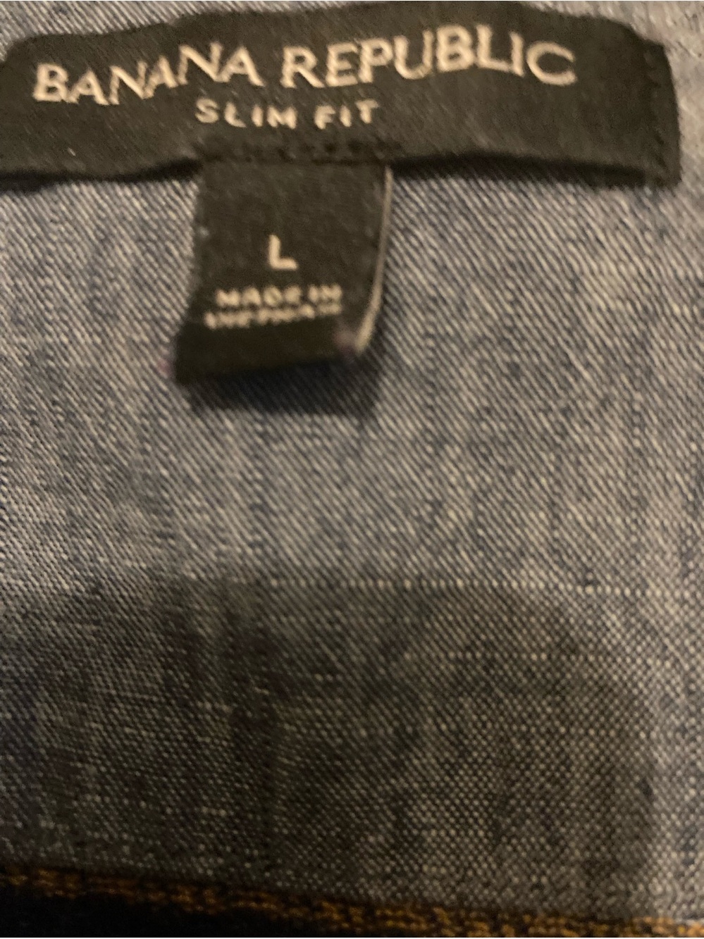 Banana Republic Men's Navy and Light Blue Stripe Polo - Picture 4 of 4